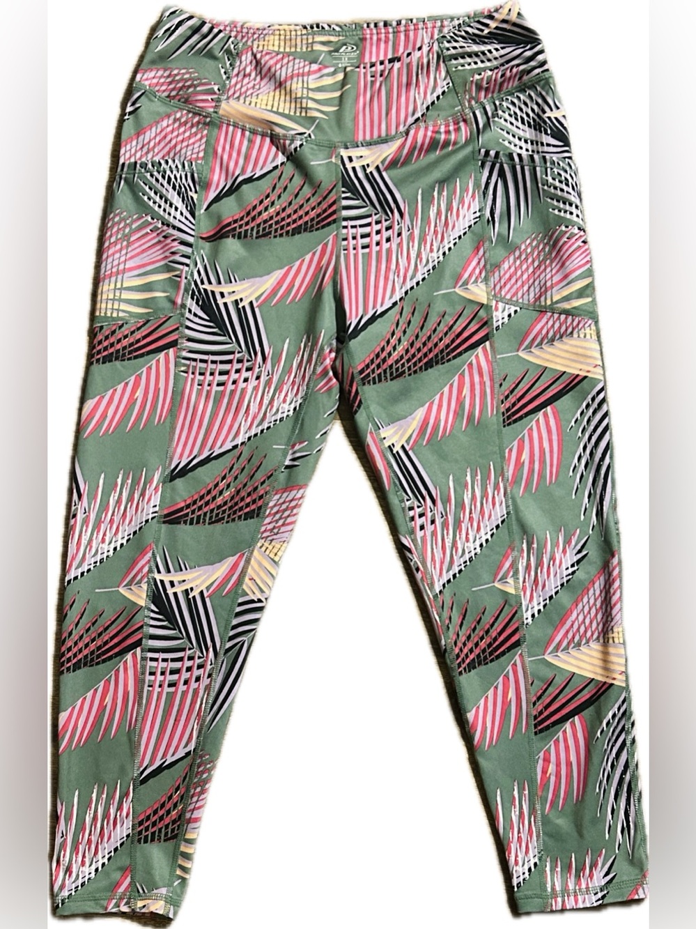Women’s 1X Pro Player Palm Leaf Print Stretch Leggings